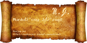 Munkácsy József névjegykártya