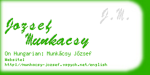 jozsef munkacsy business card