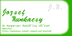 jozsef munkacsy business card